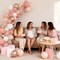 Retro Blush Pink Balloons,50 Pcs 12In Light Dusty Pink White Beige Champagne Gold Balloons for Princess Girls Birthday Bridal Shower Wedding and Valentine's Day Party Decorations
